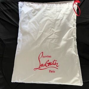 Christian Louboutin White Bag with Red Logo
